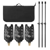 Alarmes de morsure de pêche Ensemble de bâtons de pêche avec sac à outils de pêche rembourré
