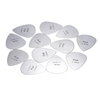Alice AP-12S 12pcs / pack de 0.3mm en acier inoxydable Metal Guitar Picks Plectre