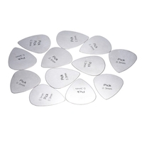 Alice AP-12S 12pcs / pack de 0.3mm en acier inoxydable Metal Guitar Picks Plectre