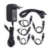 Alimentation adaptateur 9V DC 2000mA pour effet guitare basse avec 8 Way Daisy Chain Splitter plomb Chord Câble / 2pcs batterie clip Convertisseur / 2pcs 3, 5 mm Convecteur / 1pcs Polarité inversée par câble