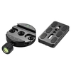 Alliage Andoer KZ-40 Universel Aluminium Tripod Head Disc Clamp w / adaptateur PU-70 Plateau rapide Compatible pour Arca Swiss
