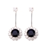 Alliage de cuivre 18K Zircon plaqué or goutte Dangle Earrings bijoux cadeaux pour femmes Lady