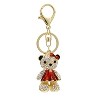 Alliage de zinc Strass Porte-clés Creux Brillant Porte-clés avec Clip Crochet Sac À Main Sac À Main De Voiture Ornement Décor - Éléphant