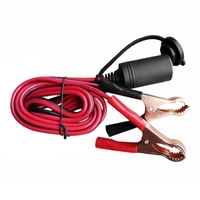 Allume-cigare batterie clip-on voiture prise allume-cigare 50A 18AWG adaptateur batterie de voiture pompe alligator rallonge avec pince de batterie