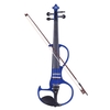 Ammo-Ménage Taille totale 4/4 Bois massif Électrique Silencieux Violon Fiddle Style-3 Ebony Fingerboard Pegs Chin Rest Tailpiece avec Bow Hard Case Tuner Casque Rosin Extra Strings & Bridge