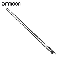 Ammoon 4/4 Archet de violon en fibre de carbone Round Stick Archet de violon