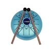 ammoon 5, 5 pouces Mini tambour de langue en acier 8 notes C Key Handpan Drum Chinese Zodiac Patterned Tank Drum Percussion Instrument with Bag Music Book Mallets (Dog Pattern & Light Purple Color)