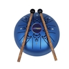 ammoon 5, 5 pouces Mini tambour de langue en acier 8 notes C Key Handpan Drum Chinese Zodiac Patterned Tank Drum Percussion Instrument with Bag Music Book Mallets (Dog Pattern & Light Purple Color)