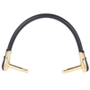 ammoon AC-20 15cm/0, 5 pieds Hight-qualité guitare Patch Cable cordon avec 1/4 de pouce 6, 35 mm Angle droit Golden bouchon PVC pour Instrument de pédale d