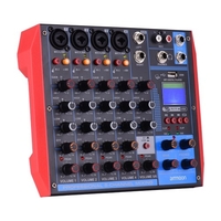 Ammoon AG-6 Console de mixage portable 6 canaux Mixeur audio numérique