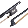 ammoon bien équilibré 4/4 violon violon arc tressé en fibre de carbone bâton rond exquis crin de cheval ébène