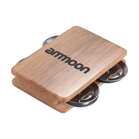 ammoon Cajon Drum Box Companion Accessoire 4-cloche Jingle Castanet pour instruments de percussion à la main