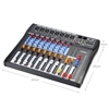 ammoon CT80S-USB 8 canaux Mic ligne Audio Mixer Console de mixage numérique avec alimentation fantôme 48 v pour enregistrement DJ étape appréciation de la musique karaoké