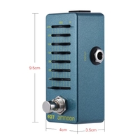 ammoon EQ7 Mini Guitar Equalizer Effect Pedal 7-Band EQ en alliage d