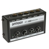 Ammoon MH400 Mélangeur de ligne à 4 canaux à ultra faible bruit Mini mélangeur audio avec entrées TS 1/4 pouces et contrôle du volume de sortie pour guitares et claviers de basse