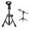 ammoon MS-12 Mini Pliable Microphone de bureau réglable Support trépied avec MC4 Mic Clip Holder Support pour réunions Conférences Podcasts