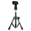 ammoon MS-12 Mini Pliable Microphone de bureau réglable Support trépied avec MC5 Mic Clip Holder Support pour réunions Conférences Podcasts