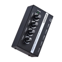 ammoon MX400 Ultra-compact Low Noise 4 canaux Ligne Mono Audio Mixer avec adaptateur d