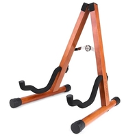 Ammoon Portable Support en bois massif pour guitare Support en bois de bouleau Support d