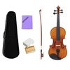 ammoon taille 1/4 violon violon acoustique solide épinette Front Board flamme érable placage en bois naturel pour interprète étudiant débutant avec chiffon de nettoyage en cas colophane