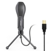 Ammoon USB filaire microphone à condensateur micro avec bureau mini trépied pour ordinateur portable jouant à des jeux ordinateur studio enregistrement en ligne discuter chant