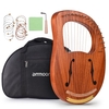 ammoon WH-16 16 cordes en bois Lyre harpe cordes en métal Instrument à cordes en bois massif