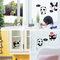 Amovible interrupteur de lumière autocollant chat panda animaux mignons autocollant chambre salon décor à la maison bande dessinée figure PVC résistant à l