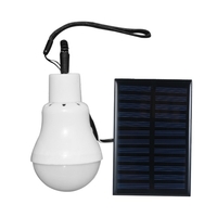 Ampoule à LED à ampoule à énergie solaire avec panneau solaire suspendu