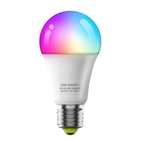 Ampoule intelligente 10W ampoules LED Wi-Fi 2700K-6500K RGBW E27 minuterie de commande vocale pour la décoration de fête à la maison