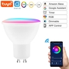 Ampoule intelligente GU10 tasse de lumière LED 5W RGB + WW + CW Support Tuya Alexa Google Home IFTTT commande vocale à distance LED lampe de gradation