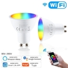Ampoule intelligente WiFi LED 5W 90-265V 2800K-6200K+RGB GU10 Dimmable Light Phone APP Télécommande Compatible avec Alexa Google Home pour le contrôle vocal,  3pack
