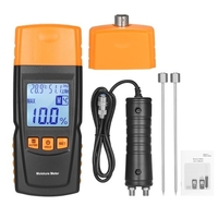 Analyseur de teneur en eau de bois de chauffage KKmoon 3-en-1 Digital Wood Moisture Meter