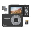 Andoer 1080P Caméra Numérique Caméscope Vidéo 44MP Mise Au Point Automatique 2.5 Écran IPS Zoom Numérique 16X