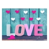 Andoer 1.5 * 2.1 m / 5 * 7ft Valentin photographie fond coloré amour bois mur toile de fond photo studio