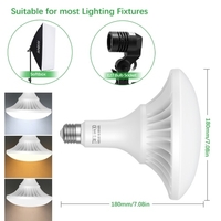 Andoer 150W ampoule LED ampoule de photographie ampoule 3000K-6500K dimmable support E27 à économie d