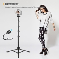 Andoer 168cm/66in 2-en-1 Multifonctionnel Téléphone Selfie Stick Trépied 3KG Charge utile avec Support de Téléphone Action Camera Mount Support Obturateur à Distance pour Téléphone Mirrorless Camera Action Camera