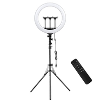 Andoer 18 pouces 55W 2800-6000K éclairage vidéo à anneau LED bicolore à intensité variable