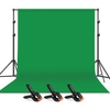 Andoer 2 * 3m / 6.6 * 10ft Studio photographie écran vert toile de fond fond lavable polyester-coton tissu