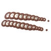 Andoer 25pcs Sax Pads en Cuir Remplacement pour Tenor Saxophone