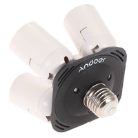 Andoer 4 en 1 douille Base E27 lumière lampe ampoule titulaire Adaptateur Splitter pour accessoires Softbox du Studio de photographie Studio Photo vidéo Film