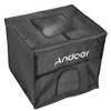 Andoer 40 * 35 * 35 cm pliable photographie Studio lumière LED tente Kit Softbox avec 2 panneaux lumineux 3 couleurs décors adaptateur sac de transport
