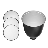 Andoer 45 degrés 11 pouces Bowens S-Type Mount Reflector Diffuseur Ombre Ombre de lampe avec 10 ° 30 ° 50 ° Honeycomb Grid pour Bowens Mount Studio Strobe Flash Light Speedlite
