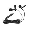 Andoer 4.5 m / 15ft USB Double-tête Lavalier Revers Microphone Clip-sur Omnidirectionnel Ordinateur Mic pour Windows Mac Vidéo Audio Enregistrement