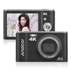 Andoer 48MP 4K 2.8 pouces appareil photo numérique IPS écran 16X Zoom retardateur avec 2pcs Batteries sangle à main pochette de transport