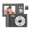 Andoer 4K caméra numérique caméscope vidéo 48MP 2.4 pouces IPS écran avec carte mémoire 32GB