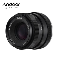 Andoer 50mm F1.8 Objectif de caméra numérique Grande ouverture Cadre APS-C Revêtement de film multicouche Objectif de caméra sans miroir