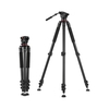 Andoer 5.6ft trépied vidéo professionnel résistant de caméscope avec la tête de décharge rapide de plat de décharge de fluide 15kg de charge utile avec le sac de transport