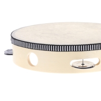 Andoer 8" Main Détenus Tambourin Tambour de Bell Bouleau Métal Jingles Percussion Musical Education Jouet pour KTV Soirée Enfants Jeux