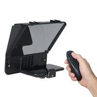 Andoer A10 Portable Smartphone DSLR Caméra Téléprompteur Prompteur avec Support de Téléphone Télécommande pour Enregistrement Vidéo Diffusion en Direct Interview Stage Présentation Discours
