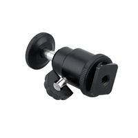 Andoer Aluminium alliage Mini rotule 1/4" Mount avec sabot Flash pour DSLR SLR DC caméra Mini DV moniteur etc.